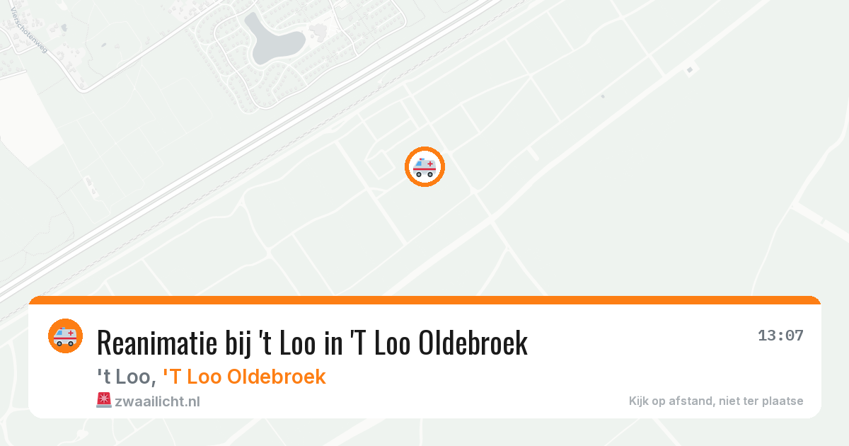 Reanimatie bij 't Loo in 'T Loo Oldebroek — 13 aug 2026
