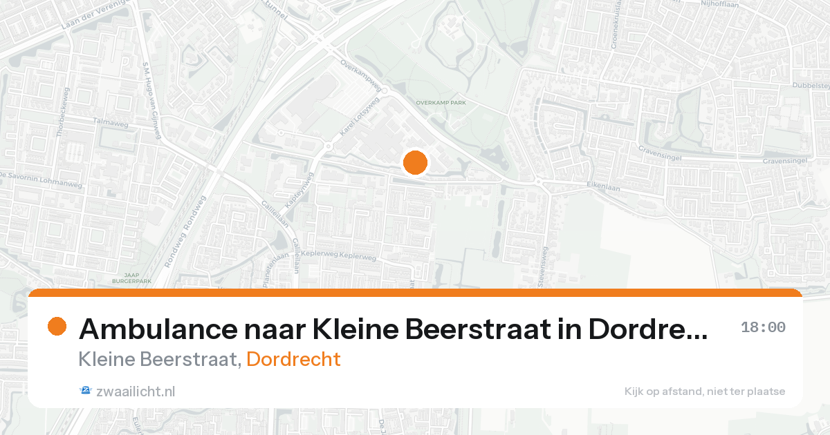 Ambulance naar Kleine Beerstraat in Dordrecht — 16 aug 2026