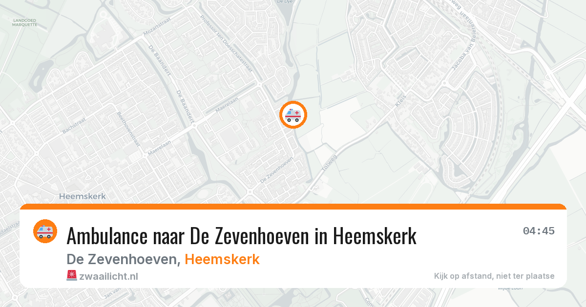Ambulance naar De Zevenhoeven in Heemskerk — 4 aug 2026