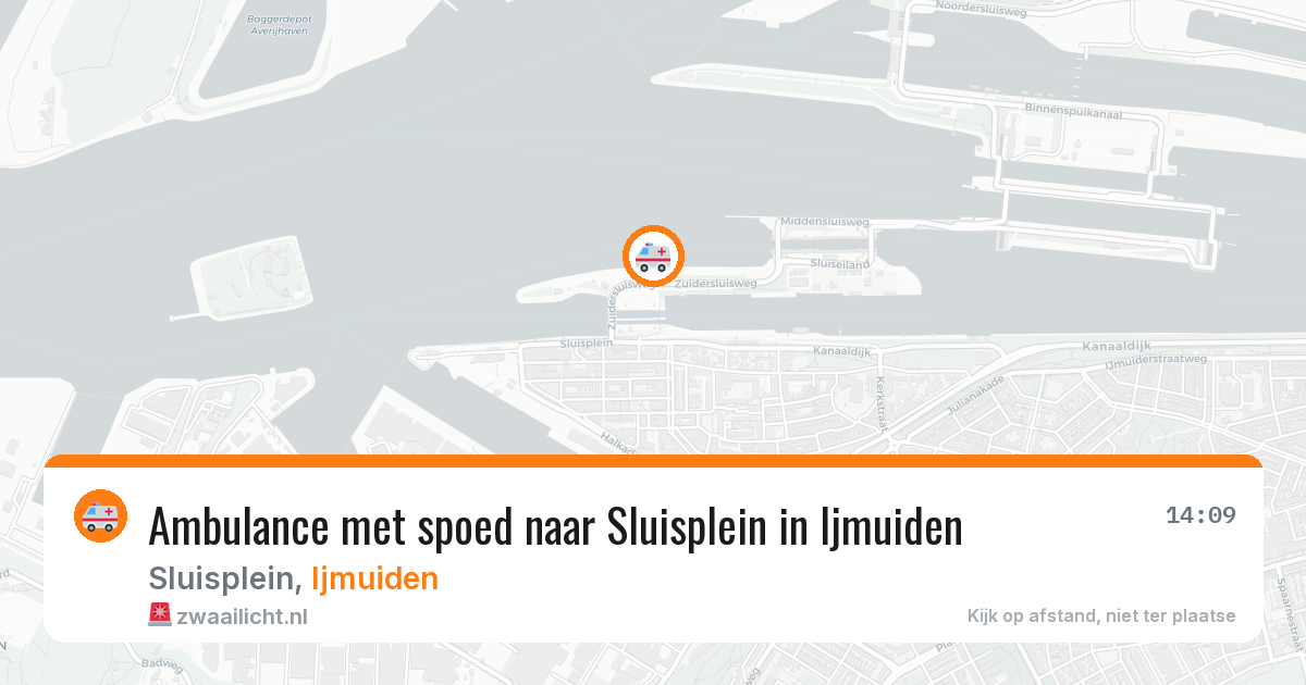 Ambulance met spoed naar Sluisplein in Ijmuiden — 12 mei 2026