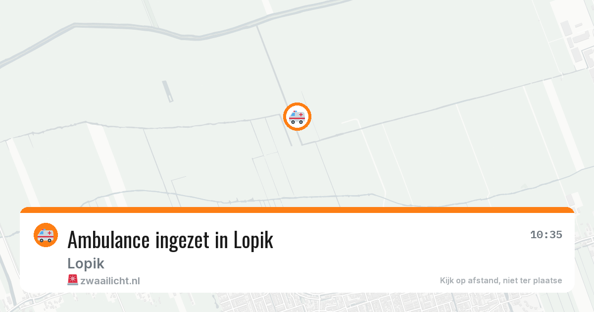Ambulance ingezet in Lopik — 15 mei 2026