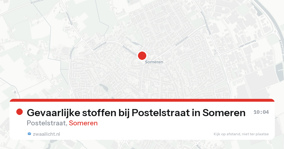 Gevaarlijke stoffen bij Postelstraat in Someren — 24 mrt 2026