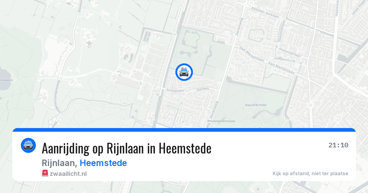 Aanrijding op Rijnlaan in Heemstede — 8 apr 2026