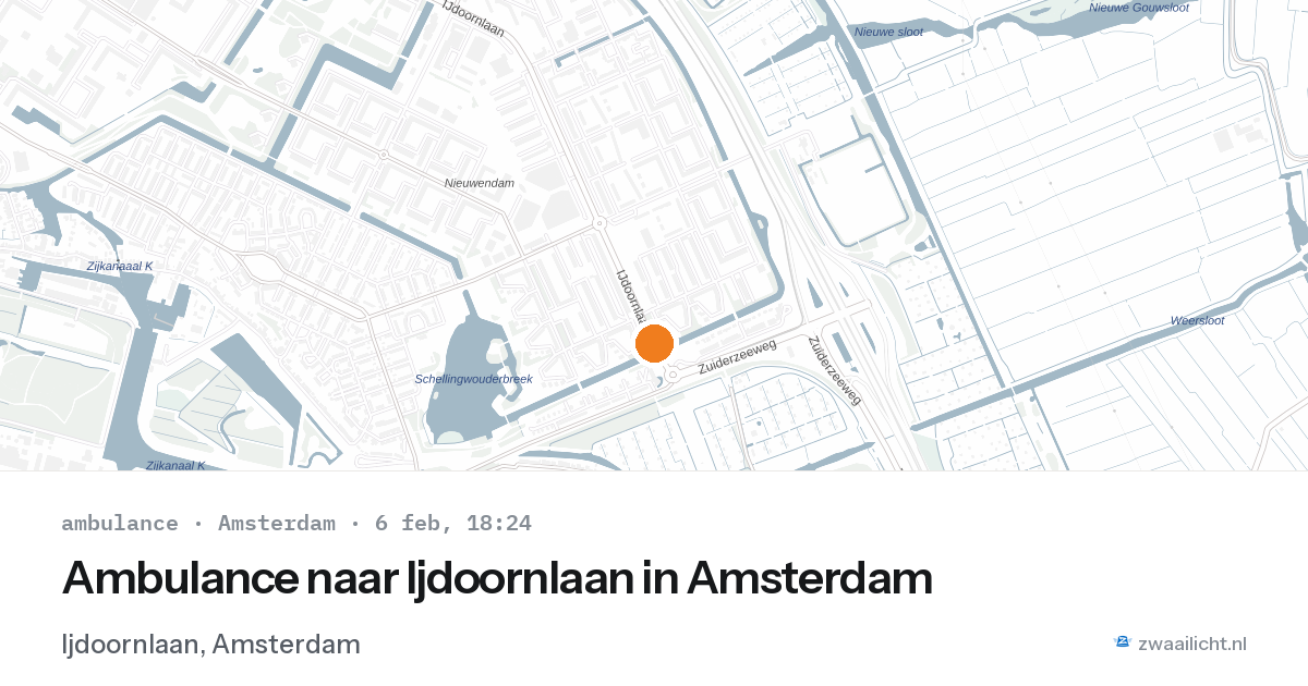Ambulance naar Ijdoornlaan in Amsterdam — 6 feb 2026