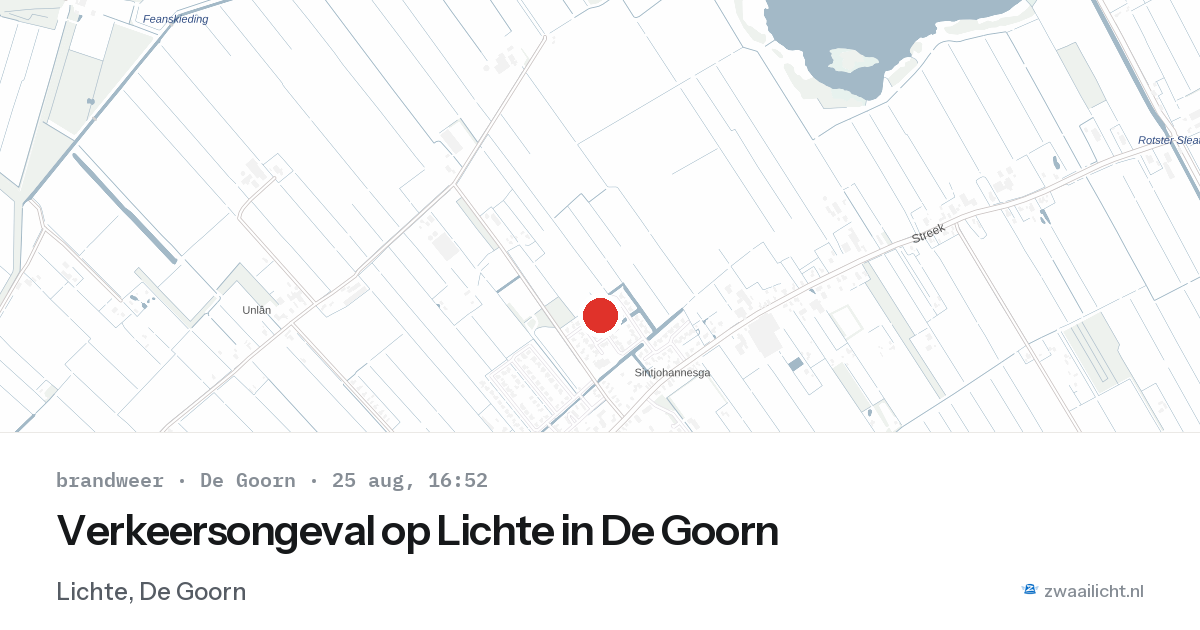 Verkeersongeval op Lichte in De Goorn — 25 aug 2026