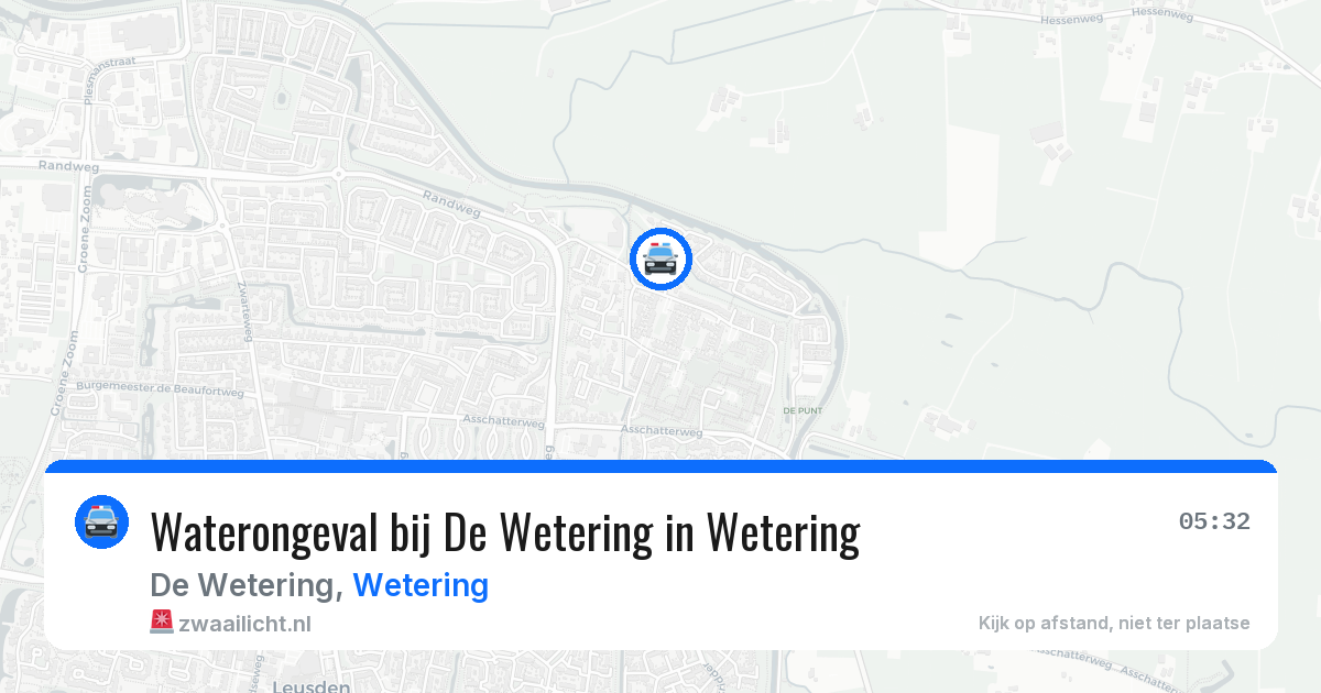 Waterongeval bij De Wetering in Wetering — 30 mei 2026