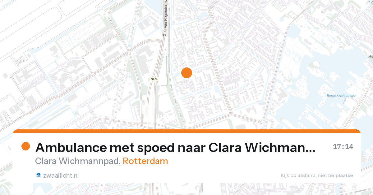 Ambulance met spoed naar Clara Wichmannpad in Rotterdam — 27 aug 2026