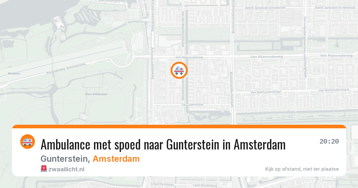 Ambulance met spoed naar Gunterstein in Amsterdam — 19 mei 2026