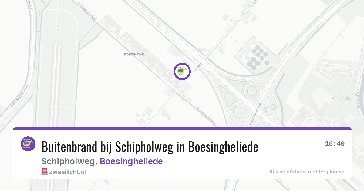Buitenbrand bij Schipholweg in Boesingheliede — 21 feb 2026