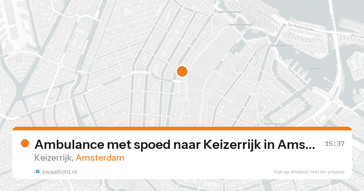 Ambulance met spoed naar Keizerrijk in Amsterdam — 23 aug 2026