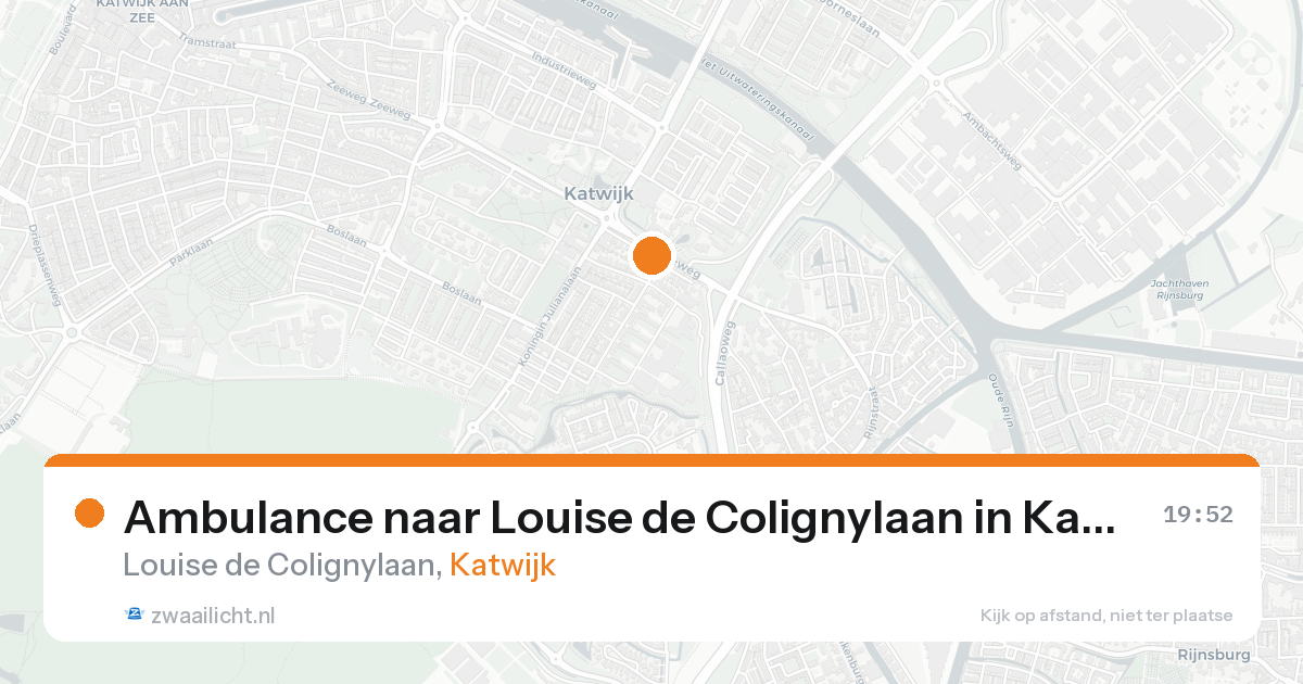 Ambulance naar Louise de Colignylaan in Katwijk — 21 aug 2026