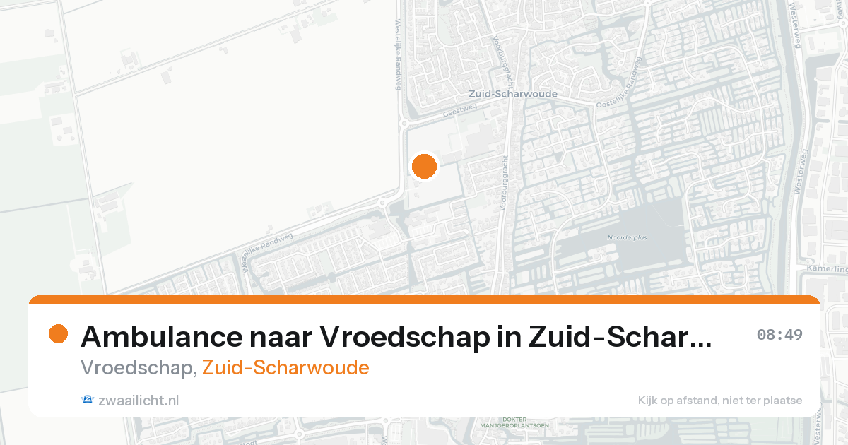 Ambulance naar Vroedschap in Zuid-Scharwoude — 18 aug 2026