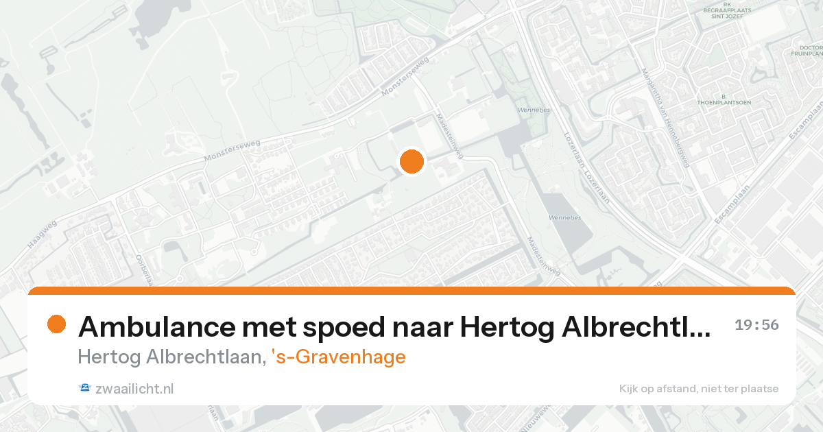 Ambulance met spoed naar Hertog Albrechtlaan in 's-Gravenhage — 25 aug 2026
