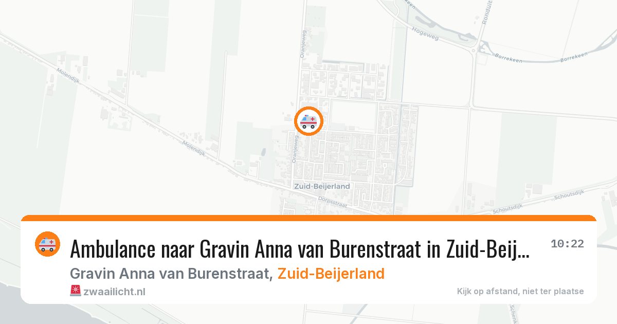 Ambulance naar Gravin Anna van Burenstraat in Zuid-Beijerland — 9 jul 2026