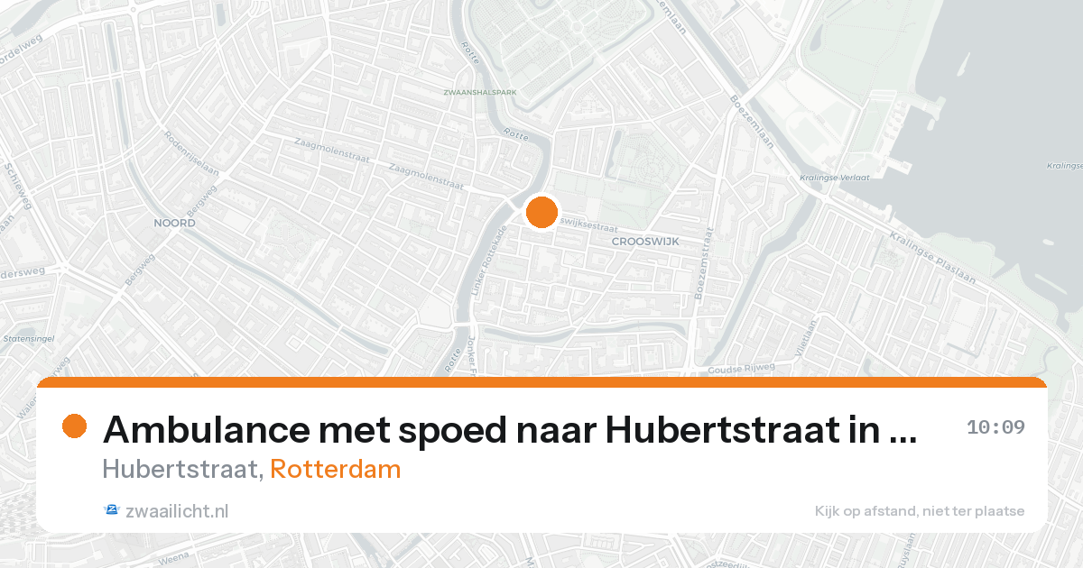 Ambulance met spoed naar Hubertstraat in Rotterdam — 25 aug 2026