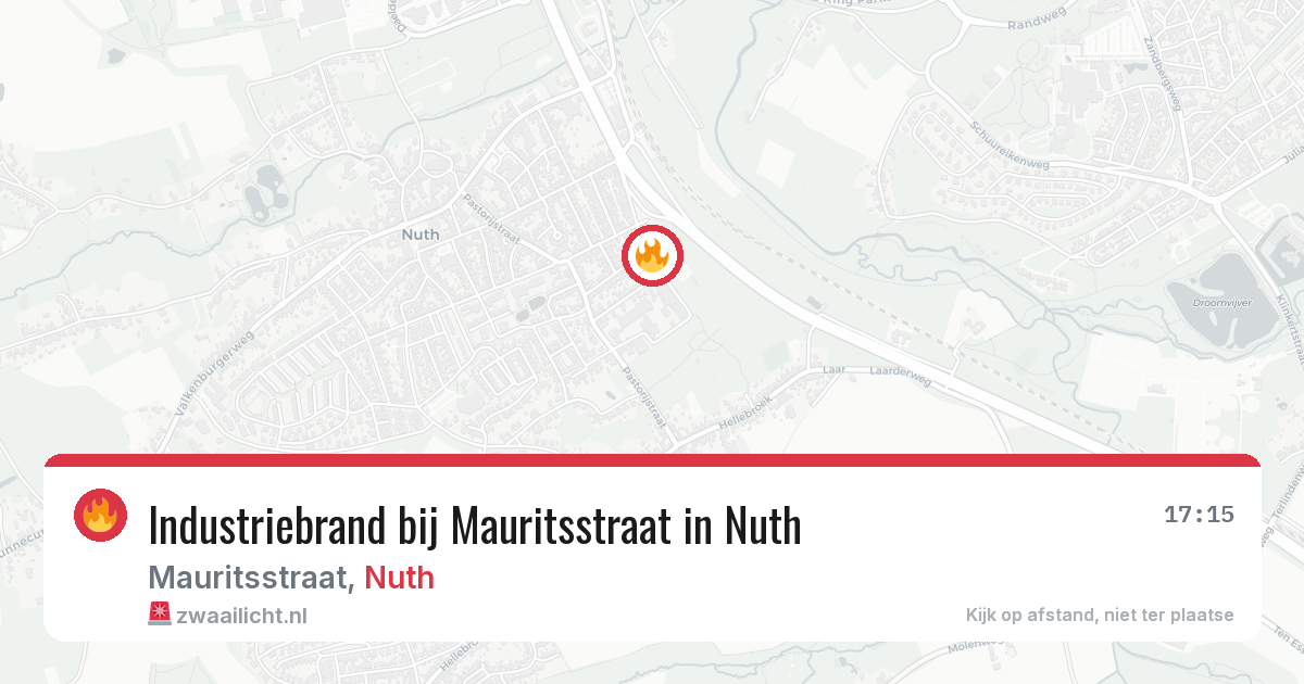 Industriebrand bij Mauritsstraat in Nuth — 21 jul 2026