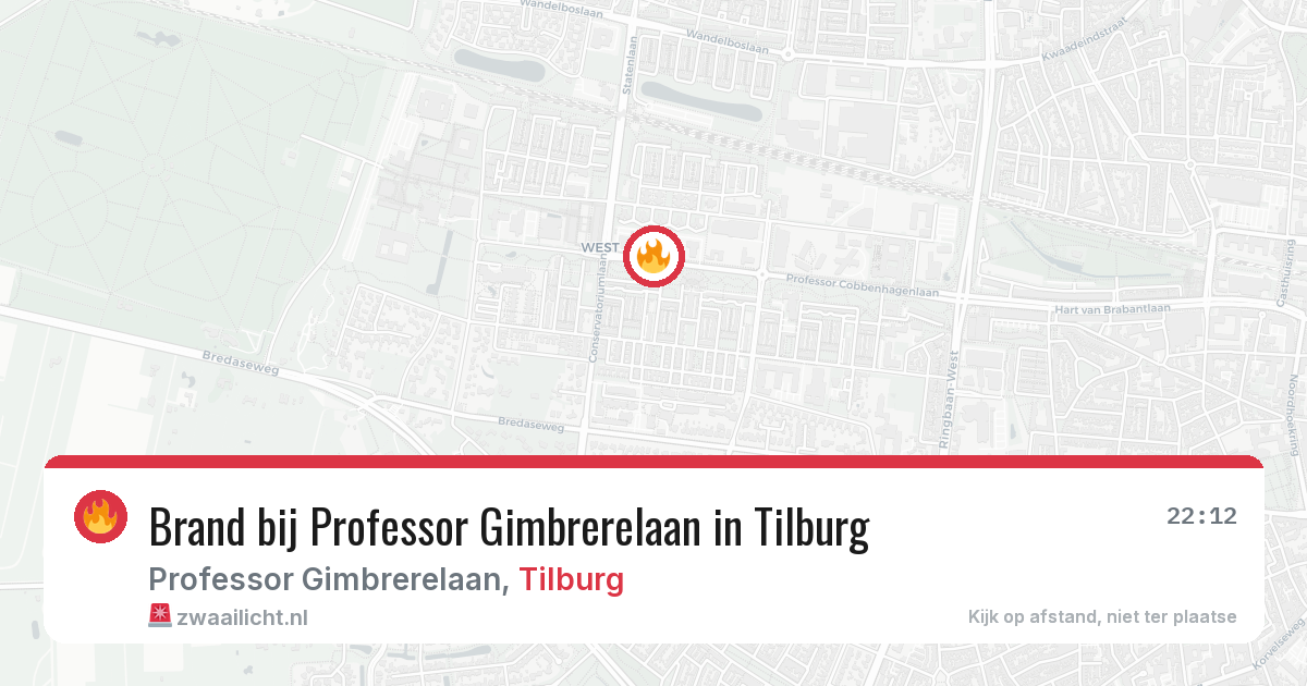 Brand bij Professor Gimbrerelaan in Tilburg — 11 jun 2026