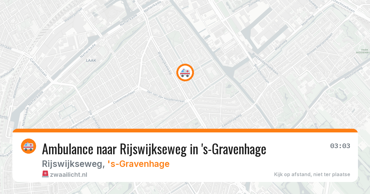 Ambulance naar Rijswijkseweg in 's-Gravenhage — 12 jul 2026