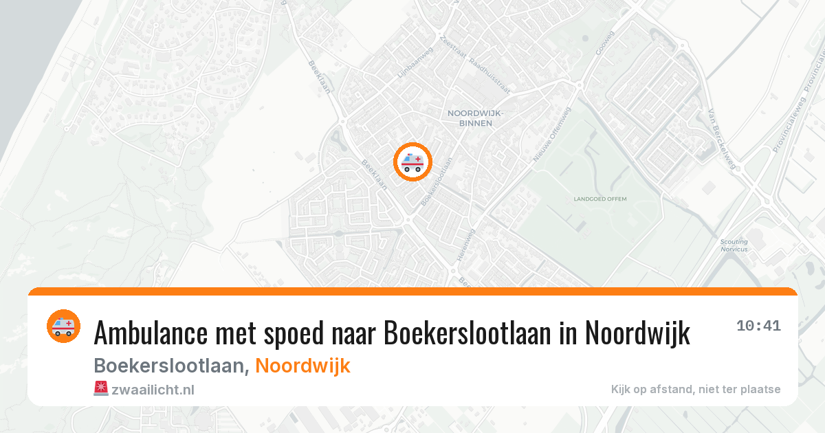 Ambulance met spoed naar Boekerslootlaan in Noordwijk — 30 jun 2026