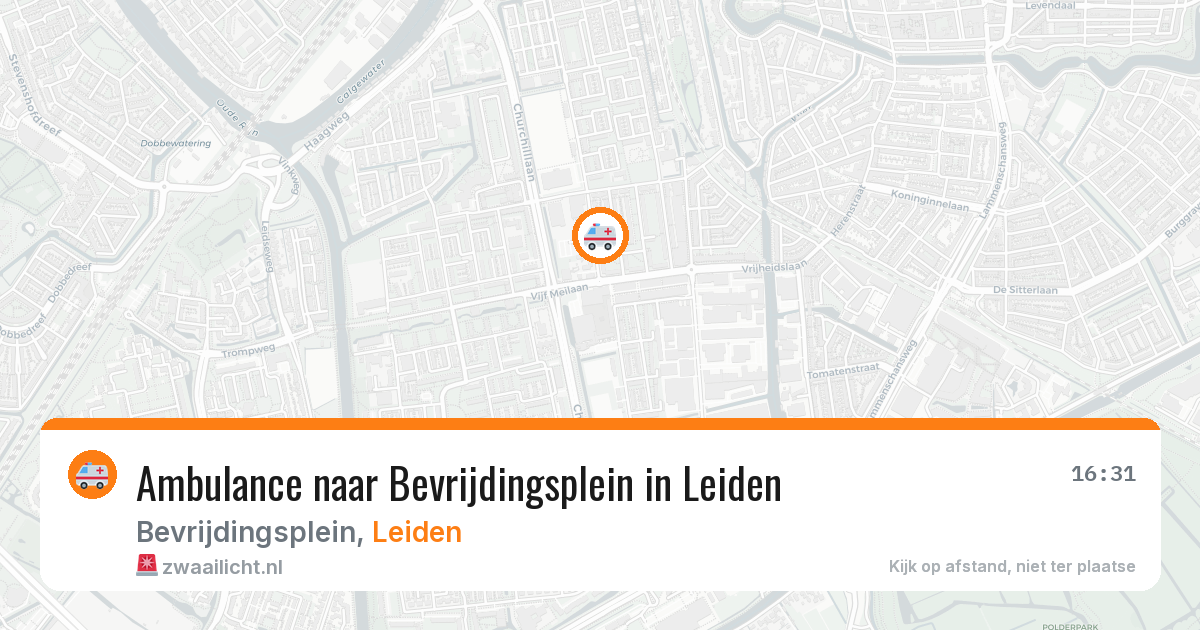 Ambulance naar Bevrijdingsplein in Leiden — 4 mrt 2026