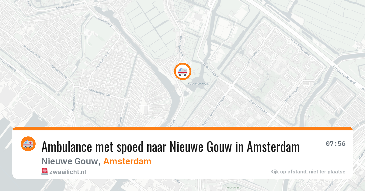 Ambulance met spoed naar Nieuwe Gouw in Amsterdam — 15 mei 2026