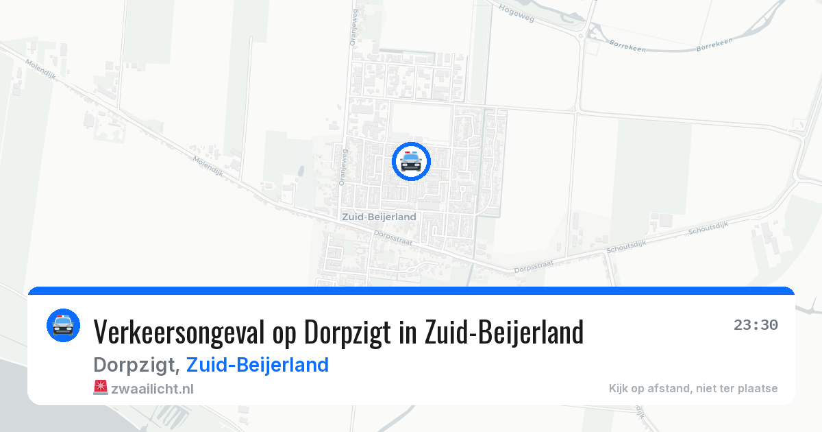 Verkeersongeval op Dorpzigt in Zuid-Beijerland — 8 jun 2026