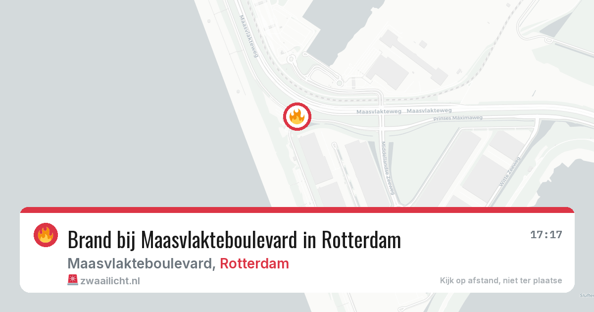 Brand bij Maasvlakteboulevard in Rotterdam — 12 jul 2026