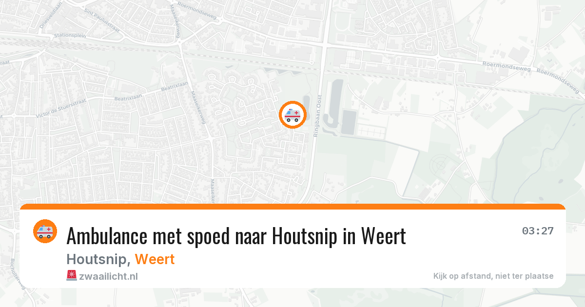 Ambulance met spoed naar Houtsnip in Weert — 5 aug 2026