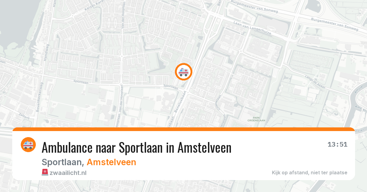 Ambulance naar Sportlaan in Amstelveen — 28 mrt 2026