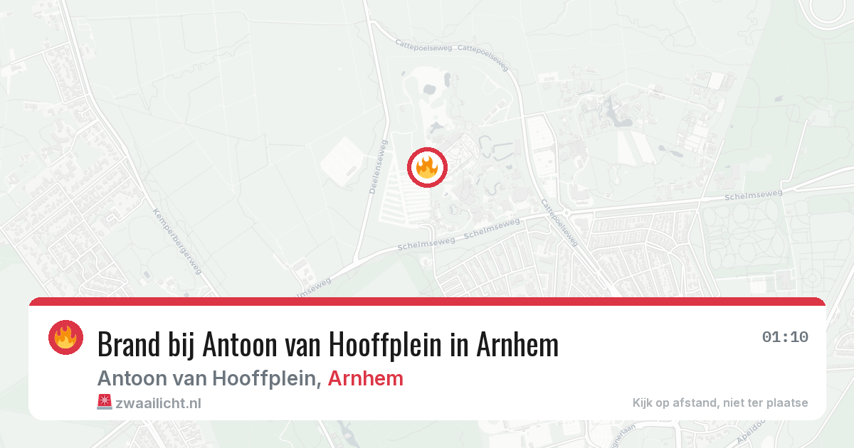 Brand bij Antoon van Hooffplein in Arnhem — 26 jun 2026