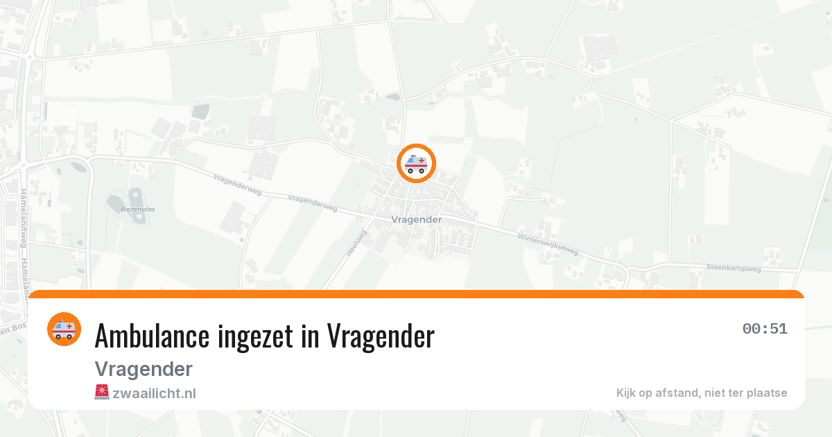 Ambulance ingezet in Vragender — 19 jul 2026