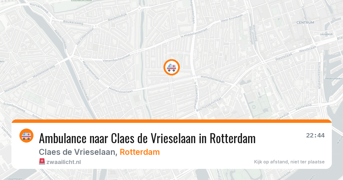 Ambulance naar Claes de Vrieselaan in Rotterdam — 13 jul 2026