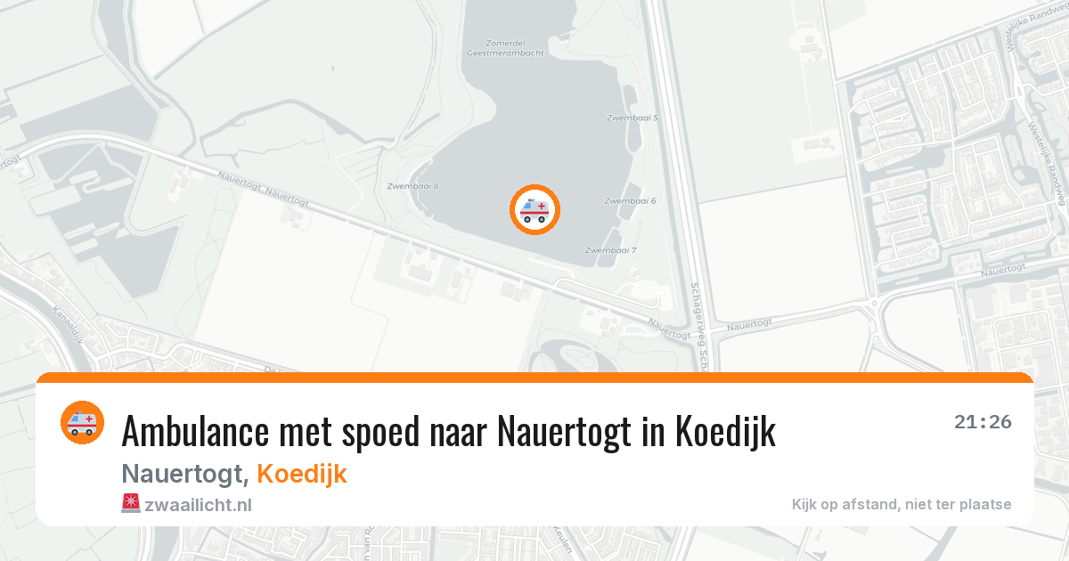 Ambulance met spoed naar Nauertogt in Koedijk — 30 mei 2026