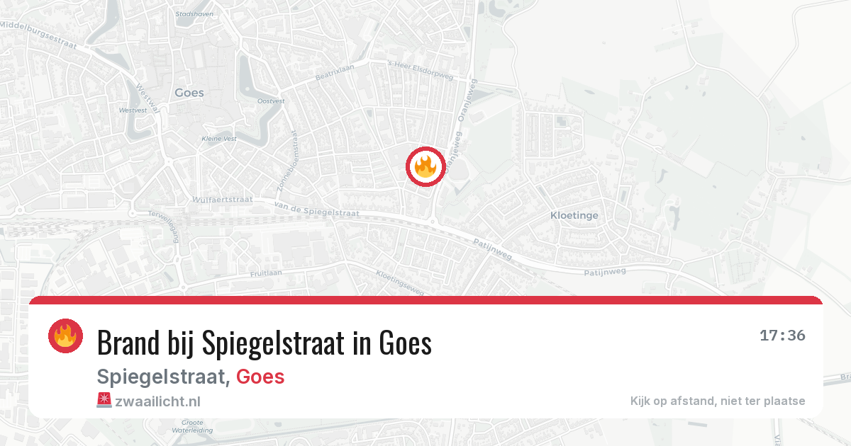 Brand bij Spiegelstraat in Goes — 29 jan 2026