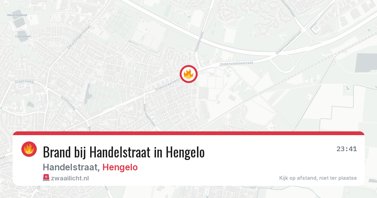 Brand bij Handelstraat in Hengelo — 19 jun 2026