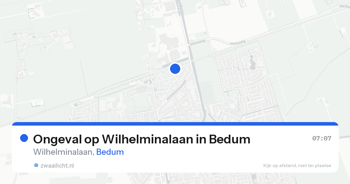 Ongeval op Wilhelminalaan in Bedum — 2 aug 2026