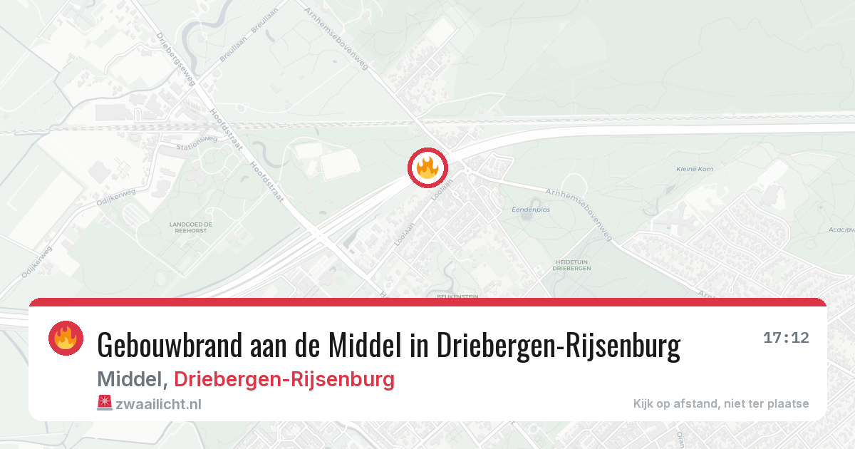 Gebouwbrand aan de Middel in Driebergen-Rijsenburg — 1 mrt 2026