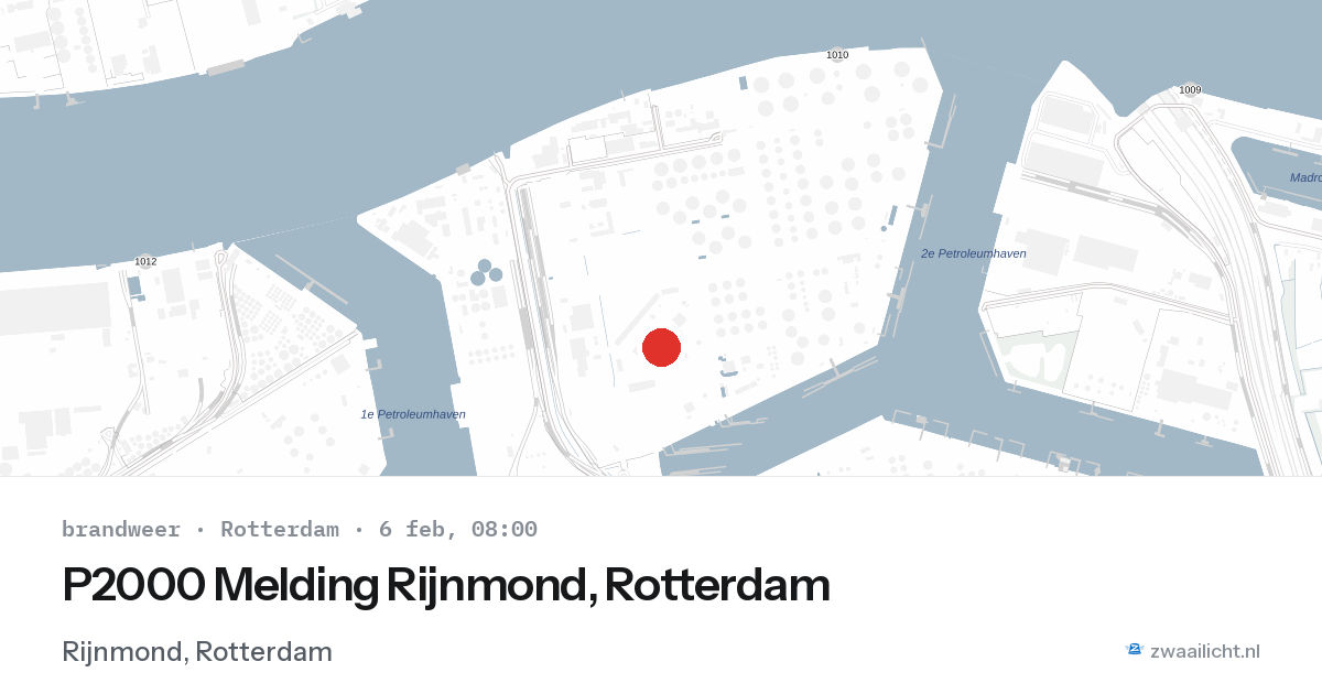 P2000 Melding Rijnmond, Rotterdam — 6 feb 2026
