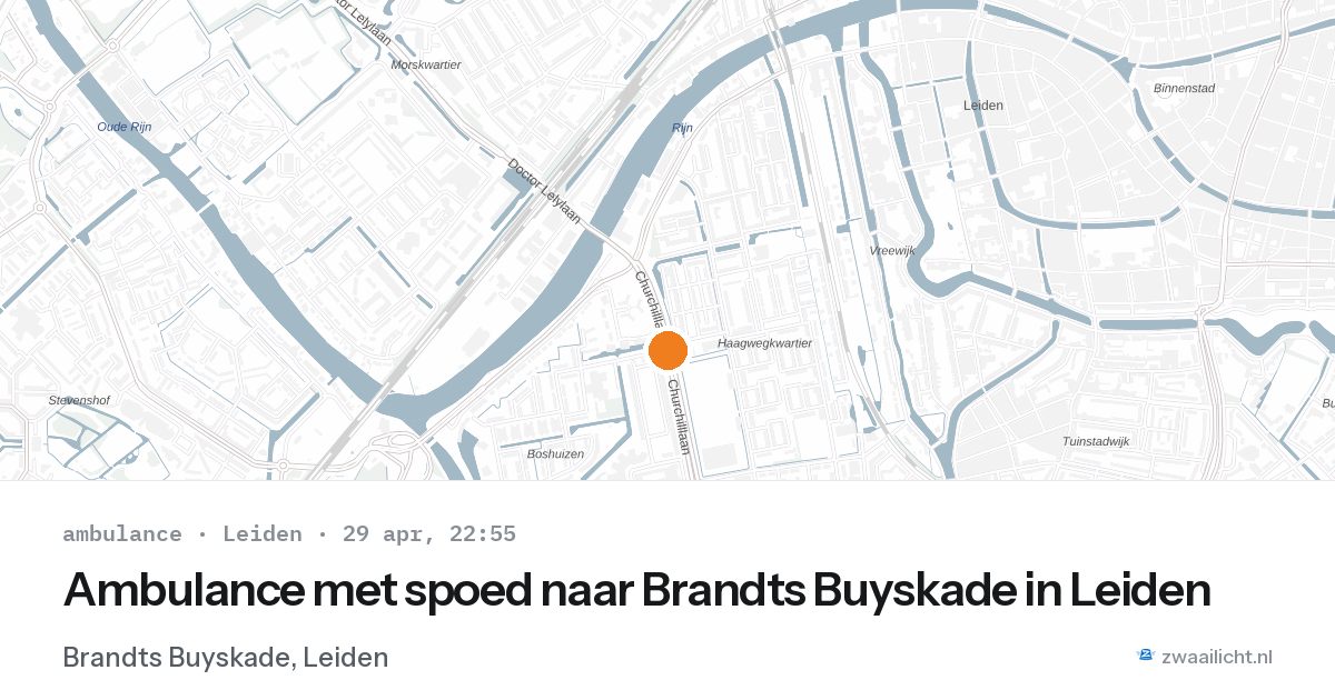 Ambulance met spoed naar Brandts Buyskade in Leiden — 29 apr 2026