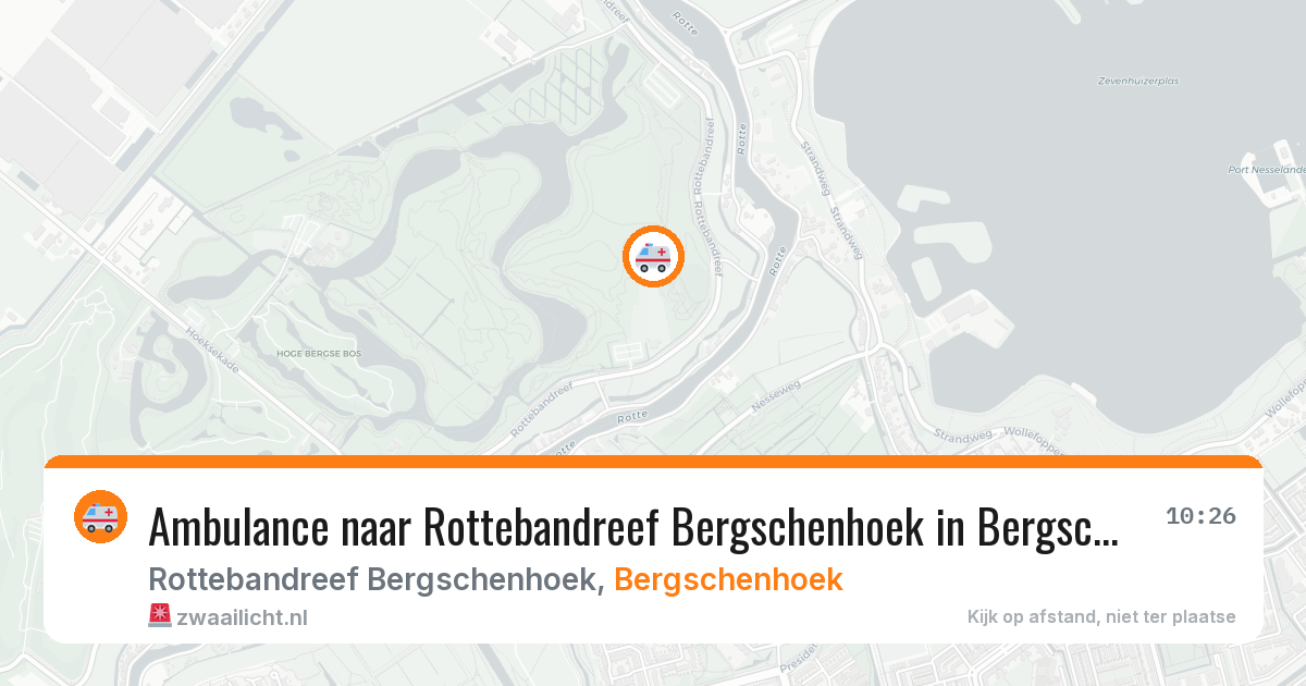 Ambulance naar Rottebandreef Bergschenhoek in Bergschenhoek — 23 jun 2026