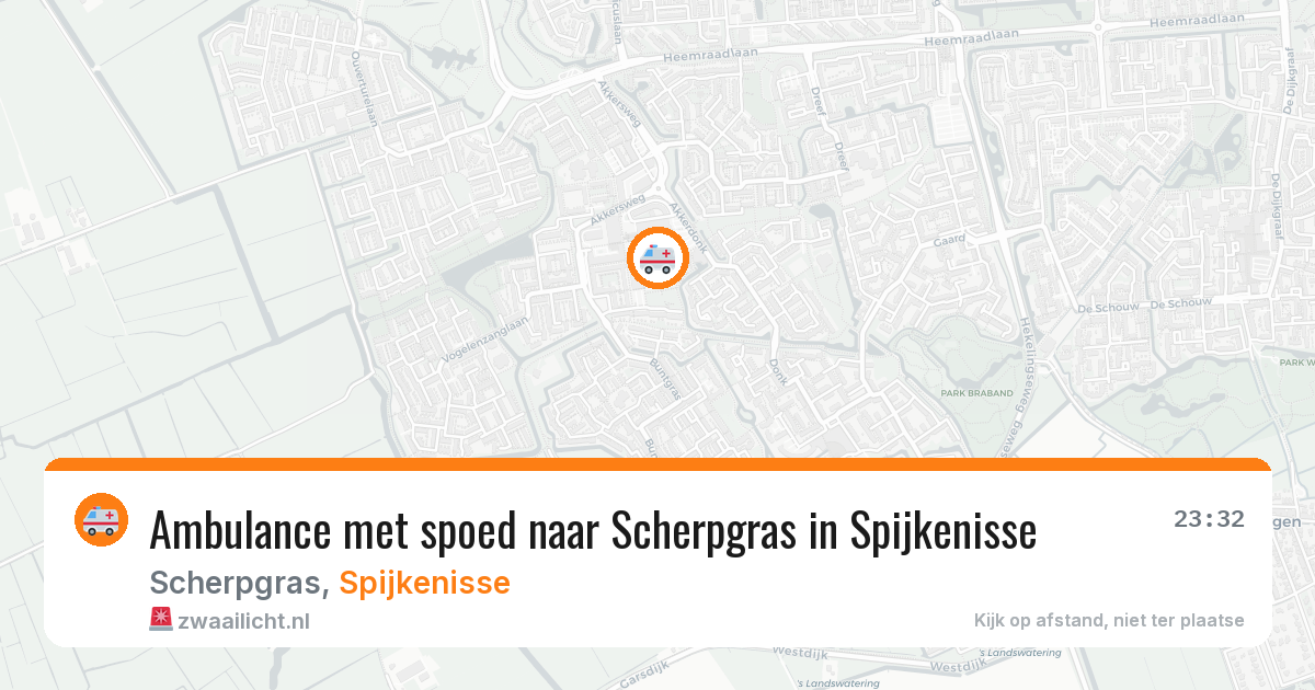 Ambulance met spoed naar Scherpgras in Spijkenisse — 8 aug 2026