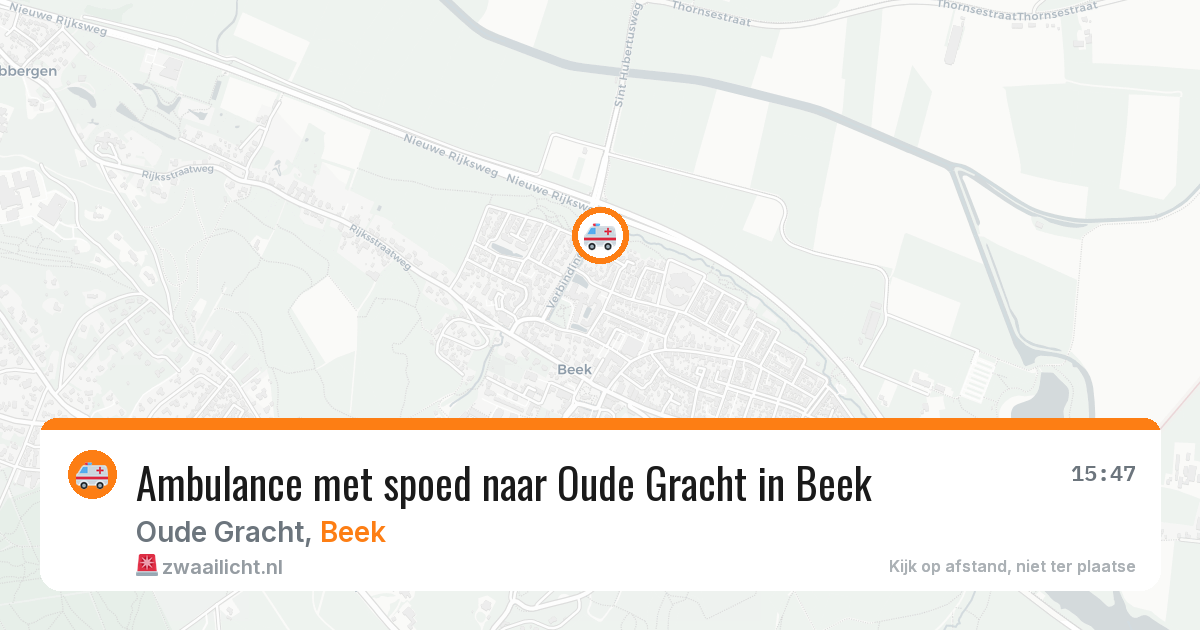 Ambulance met spoed naar Oude Gracht in Beek — 23 apr 2026