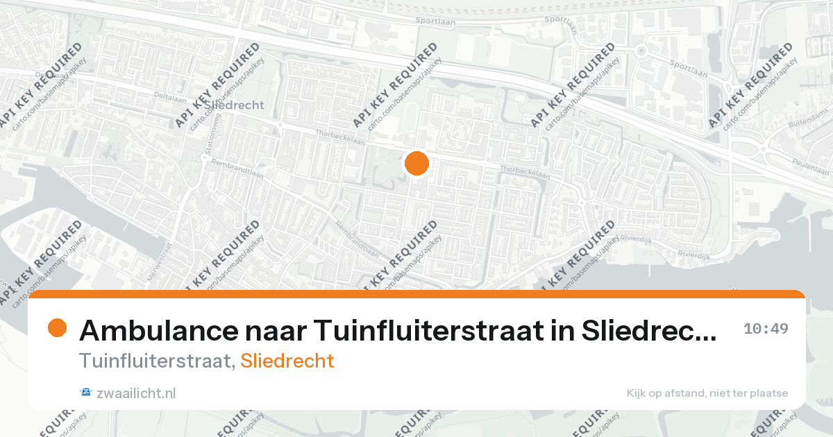 Ambulance naar Tuinfluiterstraat in Sliedrecht — 20 jun 2026