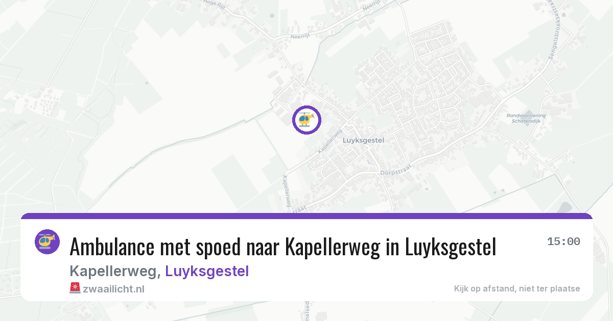 Ambulance met spoed naar Kapellerweg in Luyksgestel — 13 aug 2026