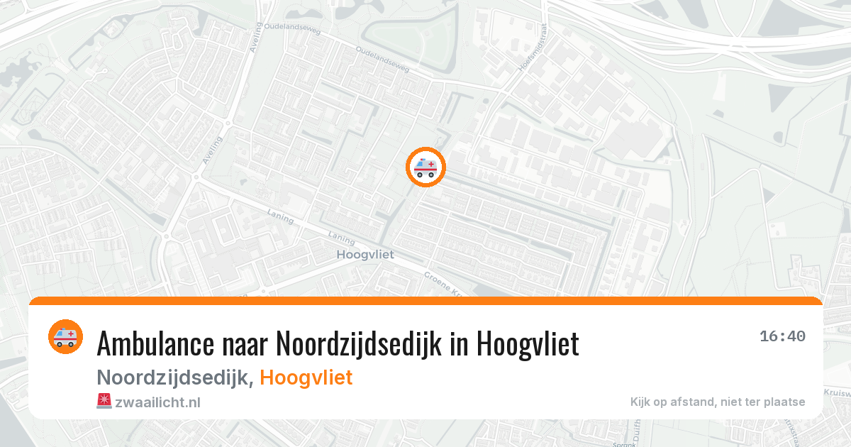 Ambulance naar Noordzijdsedijk in Hoogvliet — 30 jul 2026