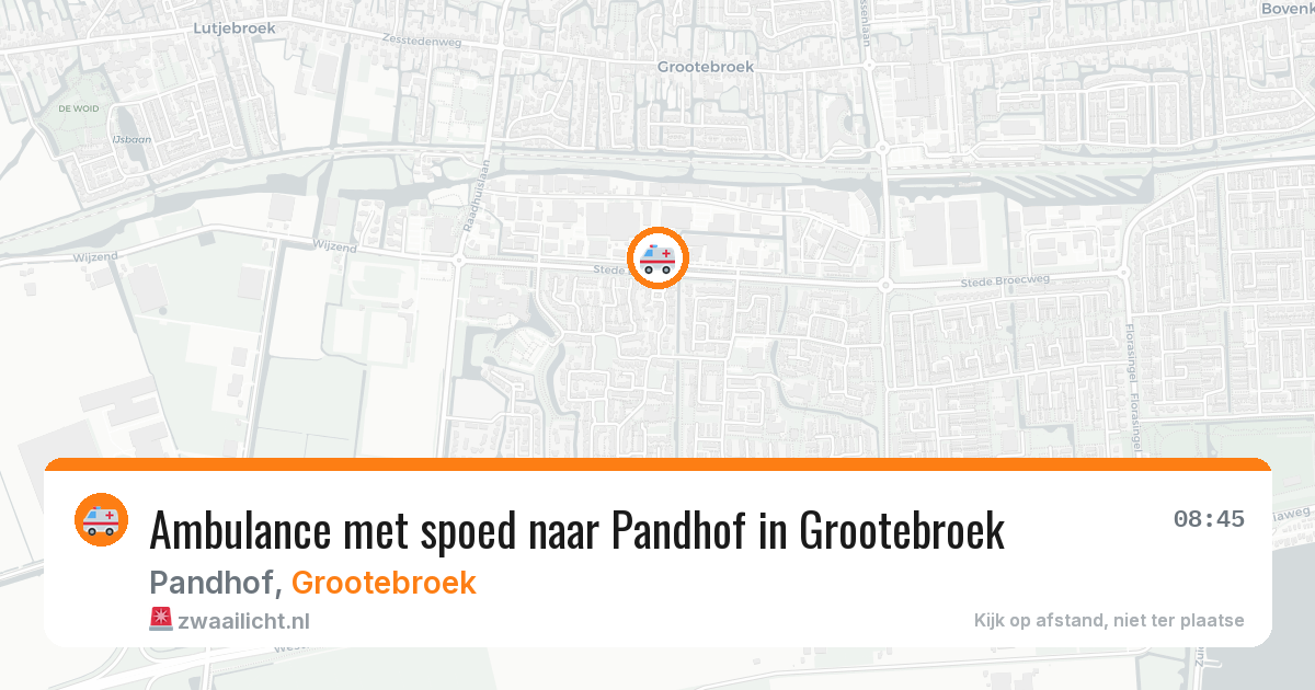 Ambulance met spoed naar Pandhof in Grootebroek — 19 mrt 2026