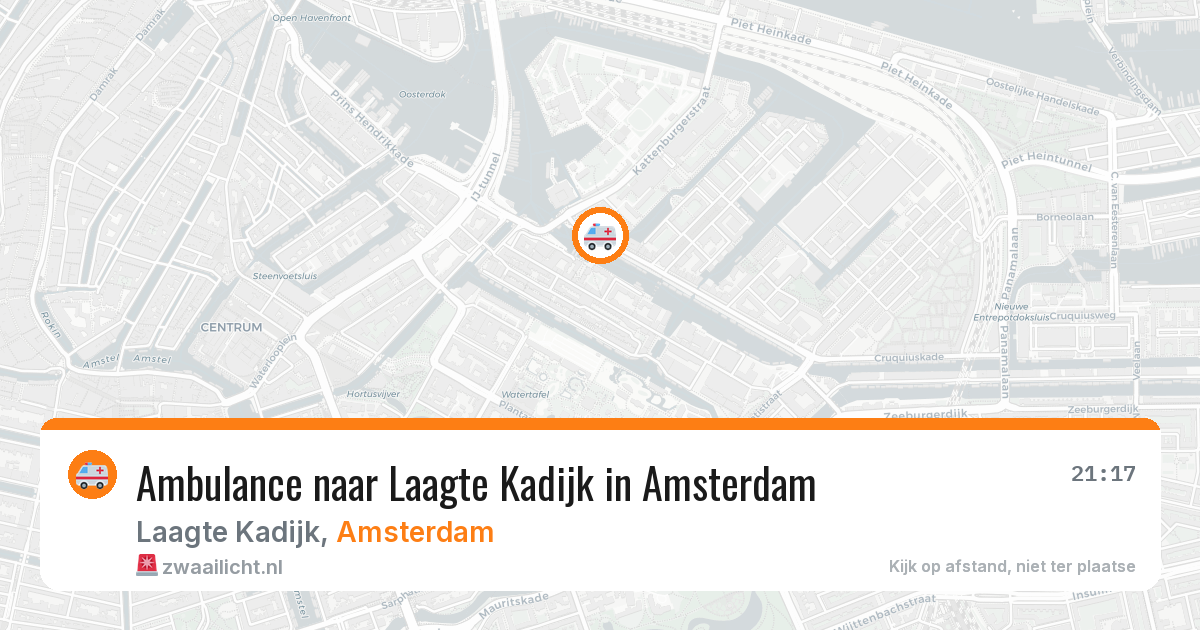 Ambulance naar Laagte Kadijk in Amsterdam — 16 mei 2026