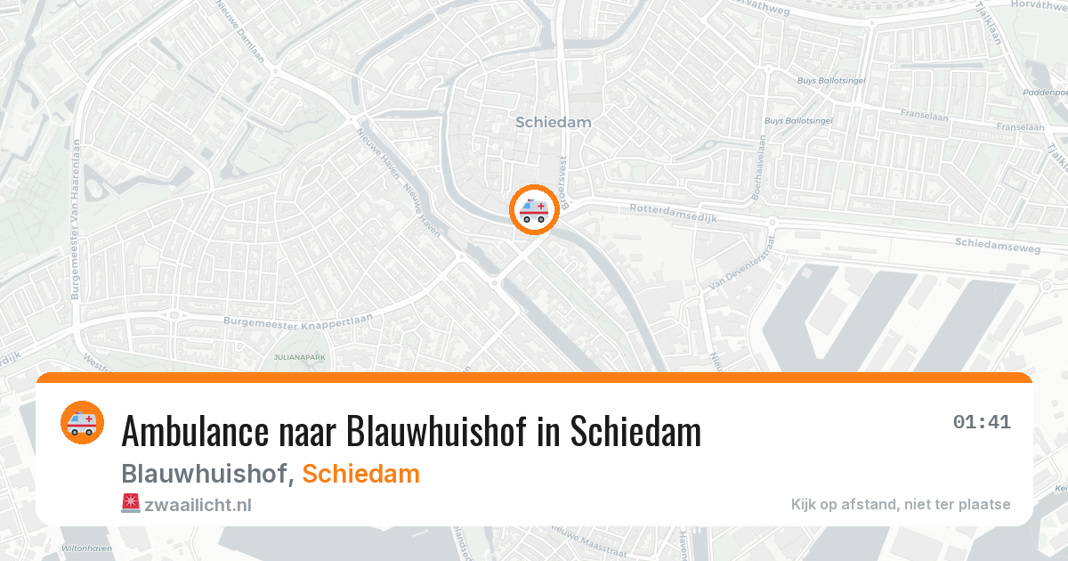 Ambulance naar Blauwhuishof in Schiedam — 19 jun 2026