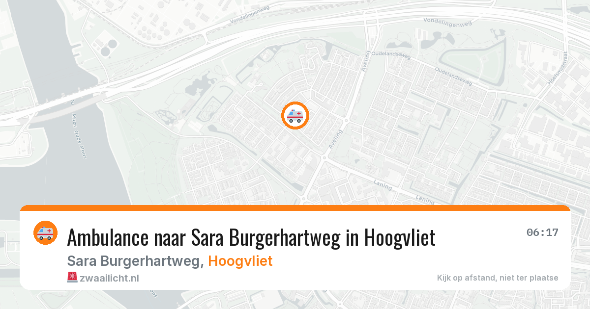 Ambulance naar Sara Burgerhartweg in Hoogvliet — 8 apr 2026