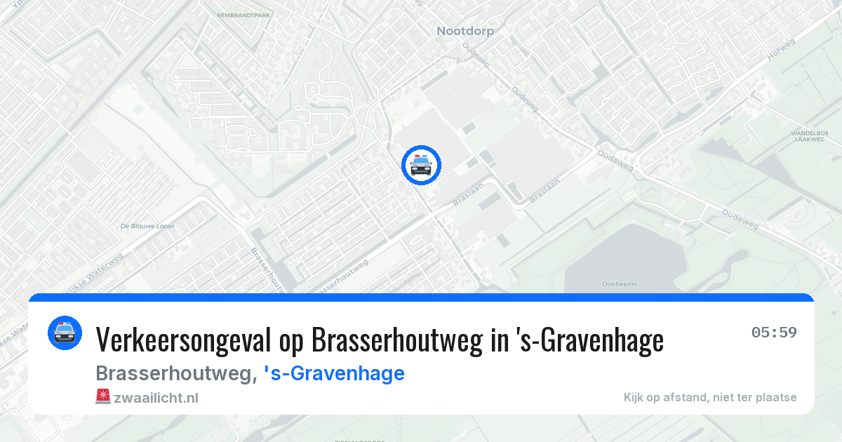 Verkeersongeval op Brasserhoutweg in 's-Gravenhage — 13 jun 2026